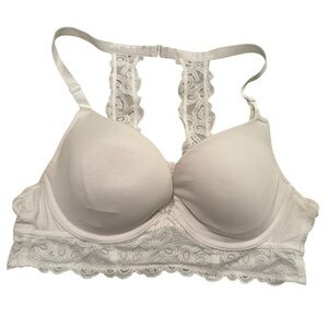 Cacique White Lace Back Bra 40B